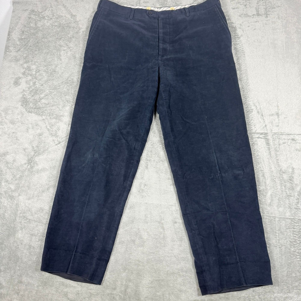 Pal Zileri Mens 56R Navy Blue Cotton Sartoriale Straight Leg Dress Pants Italy